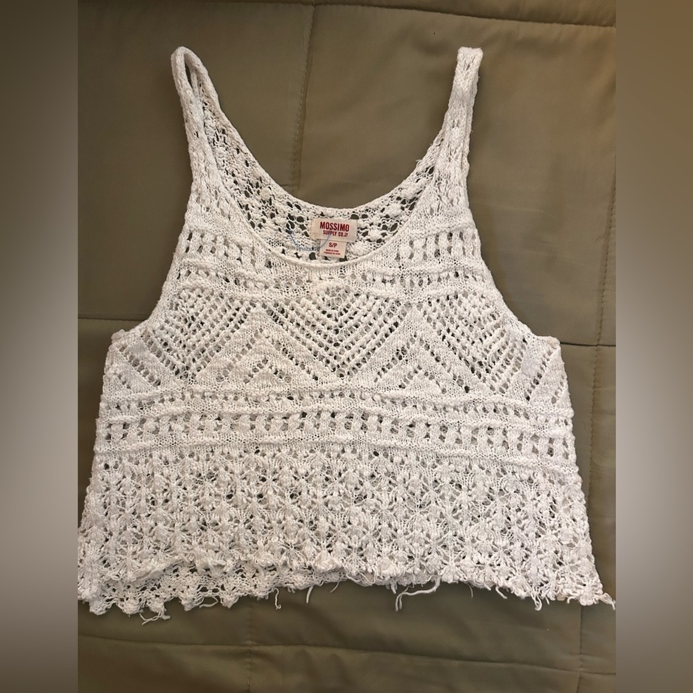 White Cover Tank. Size S